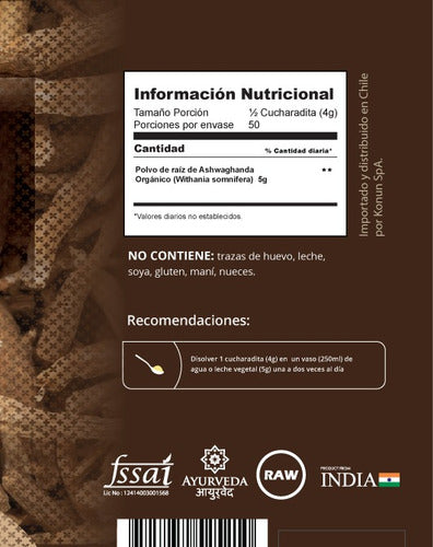 Konun - Ashwagandha En Polvo 200g