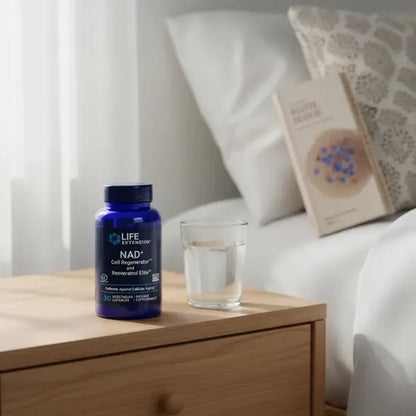 Life Extension, Nad+ 300mg Con Resveratrol, 30 Cápsulas Sin Sabor