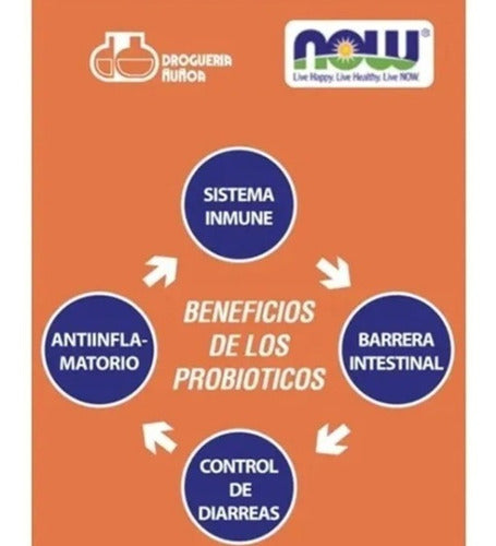 Now Foods - Probiótico 10 Cepas 25 Billones 50 Caps X 2u 