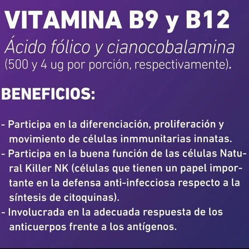 Nup- Probiotico Defensas + Vitaminas Y Minerales - 60 Capsulas