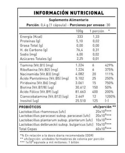 Nup!- Probióticos 60 Billones + Complejo B  Vegano 30 Capsulas