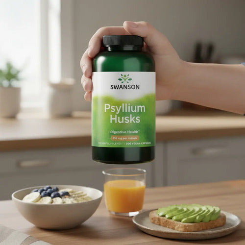 Swanson- Psyllium Husks 610mg 300 Capsulas 
