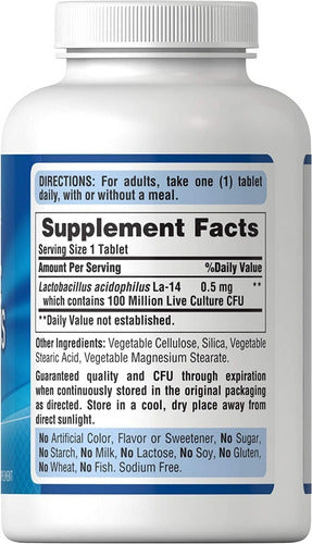Puritan's Pride Probiotico Acidophilus, 250 Capsulas