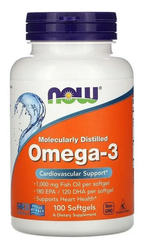 Now Foods - Omega-3, 100 Cápsulas Blandas Omega-3