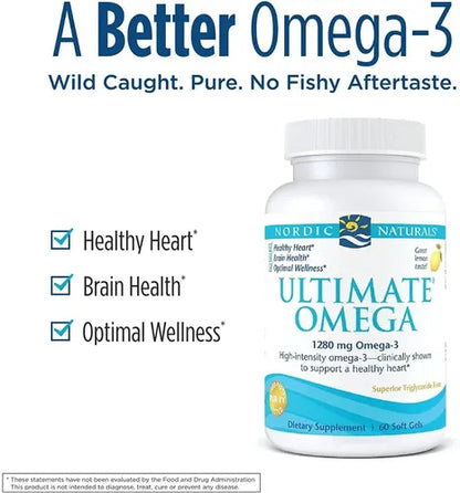 Nordic Naturals - Ultimate Omega 1280 Mg Limón 60 Caps. Limón