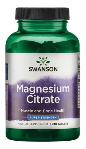 Swanson - Citrato De Magnesio 240 Tabletas (112mg X Tableta) Sabor N/a