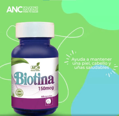 ANC- Biotina 150 Microgramos 60 Cápsulas