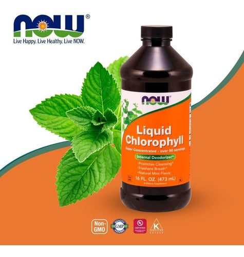 Clorofila Liquida Concentrada Now 473 Ml.