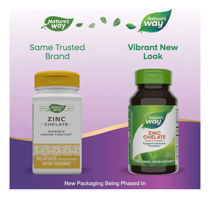 Natures Way - Zinc Chelate 30mg 100 Capsulas N/a