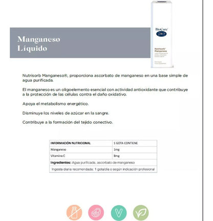 Biocare - Nutrisorb Manganeso Líquido 15ml
