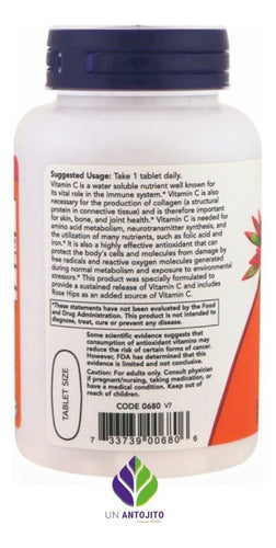 Now Foods C-1000 Bioflavonoides 100 Cápsulas Vegetales Sabor Sin Sabor