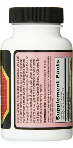 Imperial Elixir Ginseng Blanco Coreano, 500 Mg, 50 Cápsulas