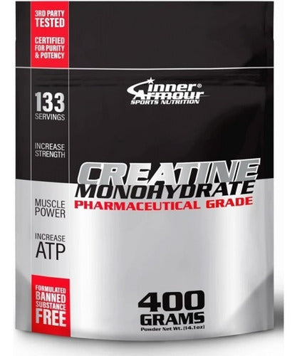 Creatina Monohidratada Inner Armour 400g 133 Servicios Sabor Sin Sabor