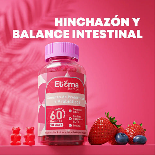 Eterna Nutrition - Prebióticos + Probióticos 60 Gomitas