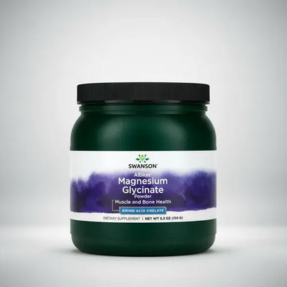 Swanson- Glycinato De Magnesio Albion En Polvo 150 Gramos Sin Sabor