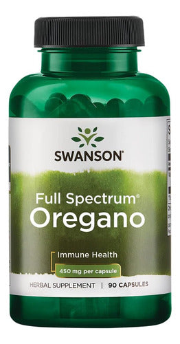 Swanson- Orégano De Espectro Completo 450 Mg 90 Cápsulas