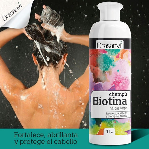  Drasanvi- Champú de Biotina + Aloe Vera + Vit B5 1litro