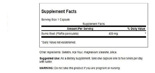 Swanson Raíz De Suma De Espectro Completo 400 Mg, 60 Caps