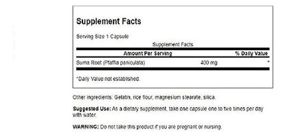Swanson Raíz De Suma De Espectro Completo 400 Mg, 60 Caps