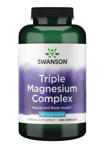 Swanson- Magnesio Triple Complex 400mg 300 Capsulas