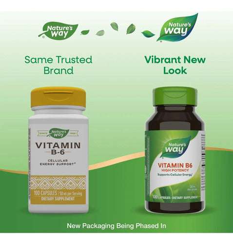 Natures Way - Vitamina B6 50mg 100 Capsulas N/a