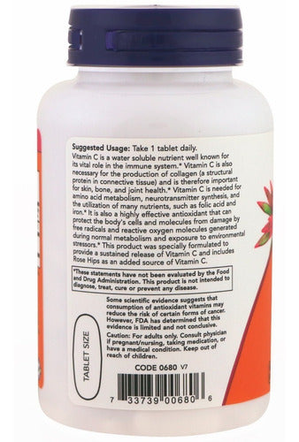 Now - Vitamina-c-1000 Con 100 Mg Bioflavonoides 100 Caps