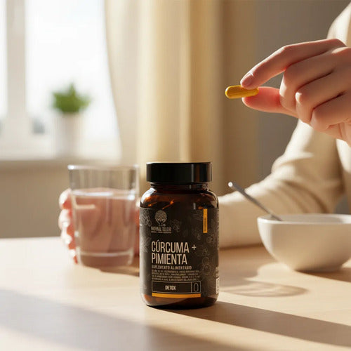 Natural Telchi- Cúrcuma+pimienta 500mg  90cápsulas