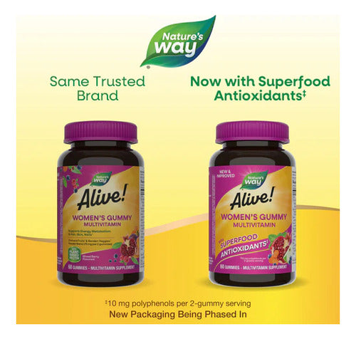 Natures Way - Multivitamínico Para Mujeres Gomitas 60 Caps Bayas Mixtas