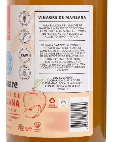 Vinagre De Manzana Orgánico 1000ml