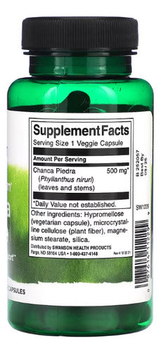 Swanson - Chanca Piedra 60 Capsulas Vegetales / 500mg