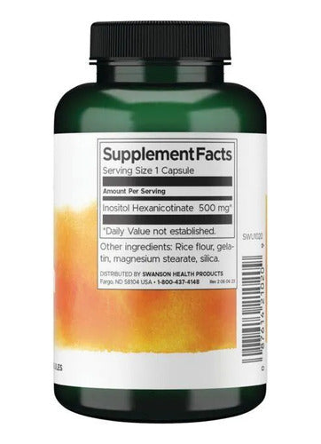 Swanson- Niacina Flush Free 500 Mg 120 Capsulas