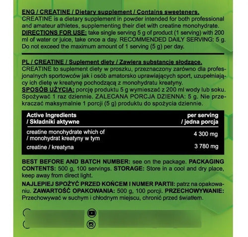 Real Pharm - Creatina (monohidrato De Creatina) 500g 