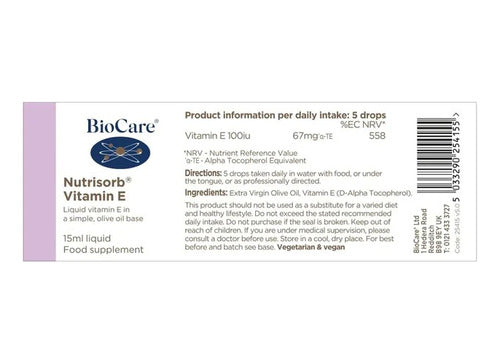 Biocare - Vitamina E Líquida 15ml