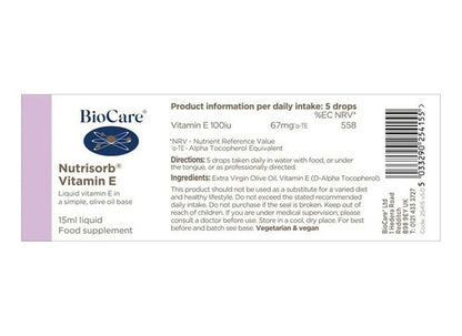 Biocare - Vitamina E Líquida 15ml