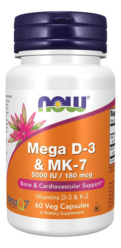 Now Foods - D3 + K2 5000 Ui 60 Caps 