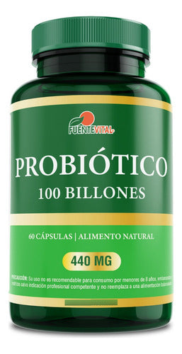 Fuente Vital - Probióticos 100 Billones - 10 Cepas - 60 Cáps