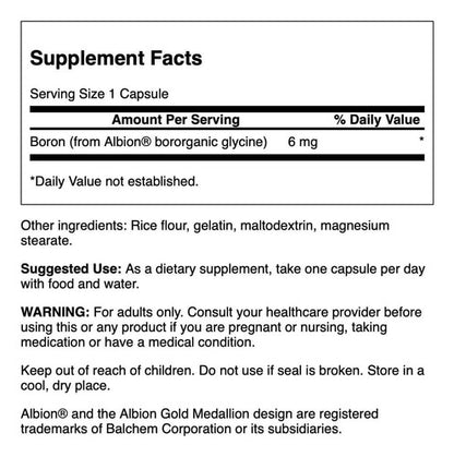 Swanson- Boron 6mg 60 Capsulas