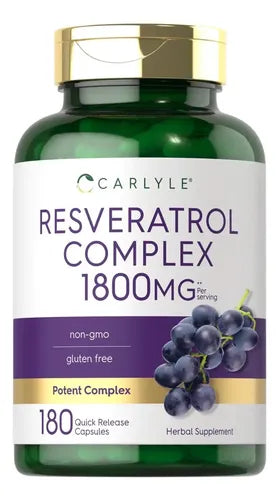 Carlyle Resveratrol Complex 1800 Mg 180 Caps Sin Sabor