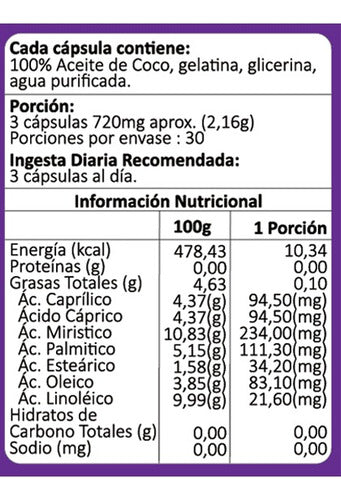 Avanti- Coconut-Oil (Aceite De Coco) 500 Miligramos 90 Cápsulas