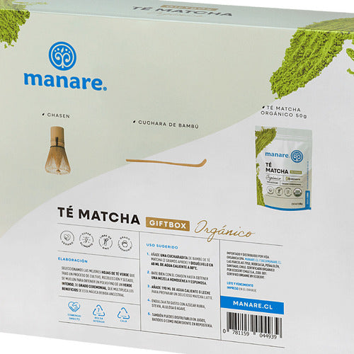 Manare- Té Matcha Gift Box Orgánico 50 Gramos