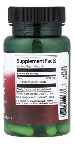 Swanson- Full Spectrum Ajo 400mg 60capsulas