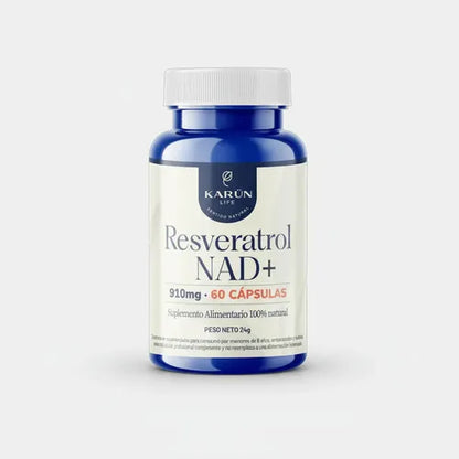 Karun Life- Resveratrol Nad+ 910mg 60 Cápsulas 