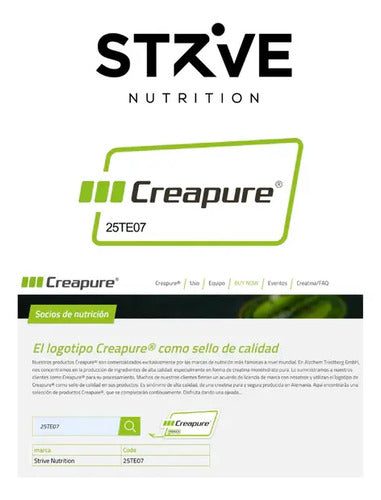 Strive Nutrition- Creatina Monohidratada Creapure 300 gramos