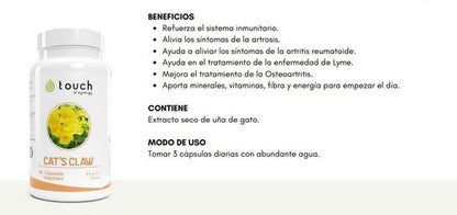 Touch Of Synergy - Uña De Gato (artritis, Artrosis) 90 Caps