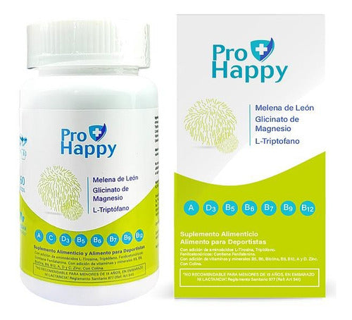 Bio Swiss - Pro Happy - Melena / Magnesio/triptofano 60caps Sabor Sin Sabor