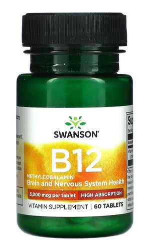 Swanson- B12 Sublingual Methylcobalamina 5.000mcg 60capsulas