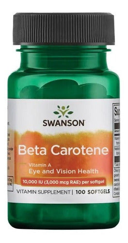 Swanson Betacaroteno 100 Softgels Sabor Sin Sabor