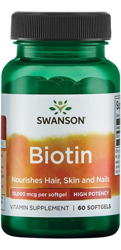Swanson- Biotina 10000 Mcg 60 Softgels