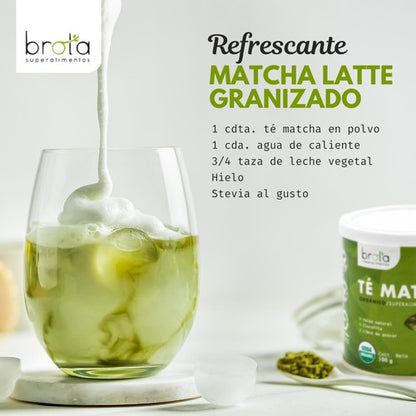 Te Matcha Organico Brota 100 Grs Sin Azucar