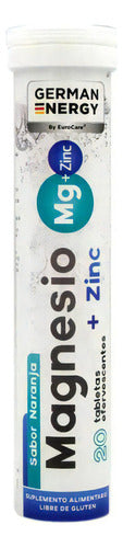Magnesio + Zinc(20 Tabs) - German Energy Sabor Naranja